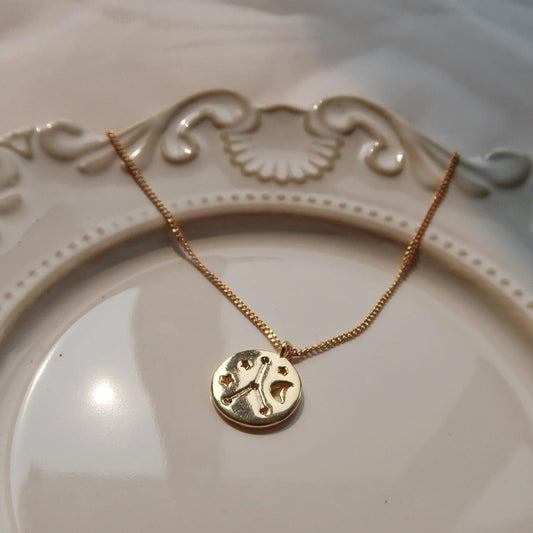 Zodiac Coin Necklace Collection - Gold - Plated - Abbott Atelier